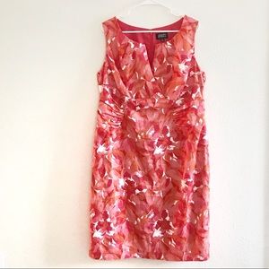 Adrianna Papell Woman Pink Floral Sheath Dress